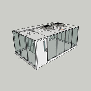 3D model of a Nano Clean CleanCell 2.1 Hardwall Cleanroom showing CleanCell 2.1/531
